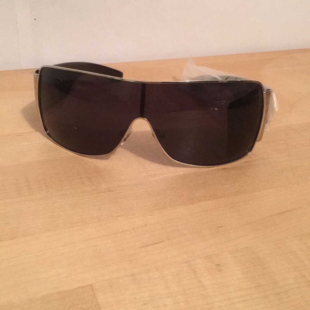 Insignia dark sunglasses with silver trim